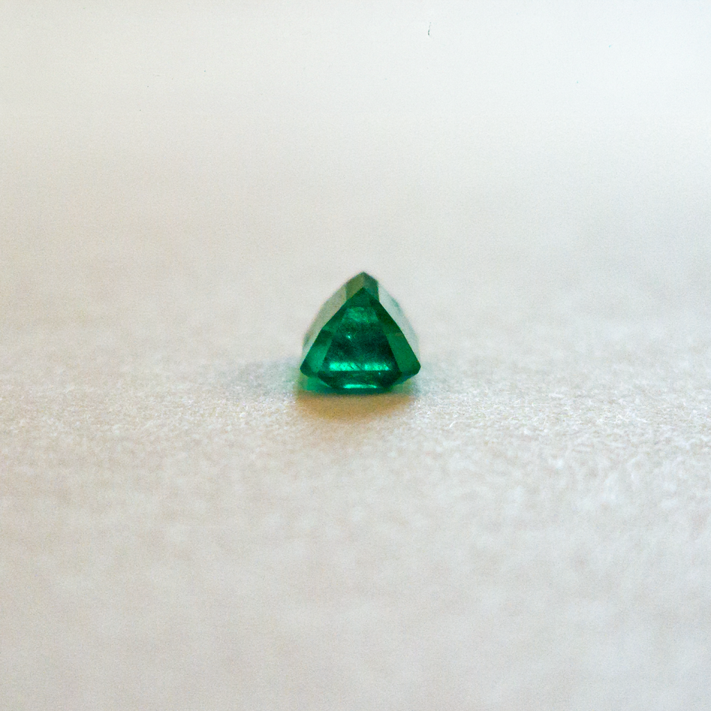 Esmeralda colombiana Talla rectangular de 0.07 Ct. Colombian emerald, rectangular cut, 0.07 Ct